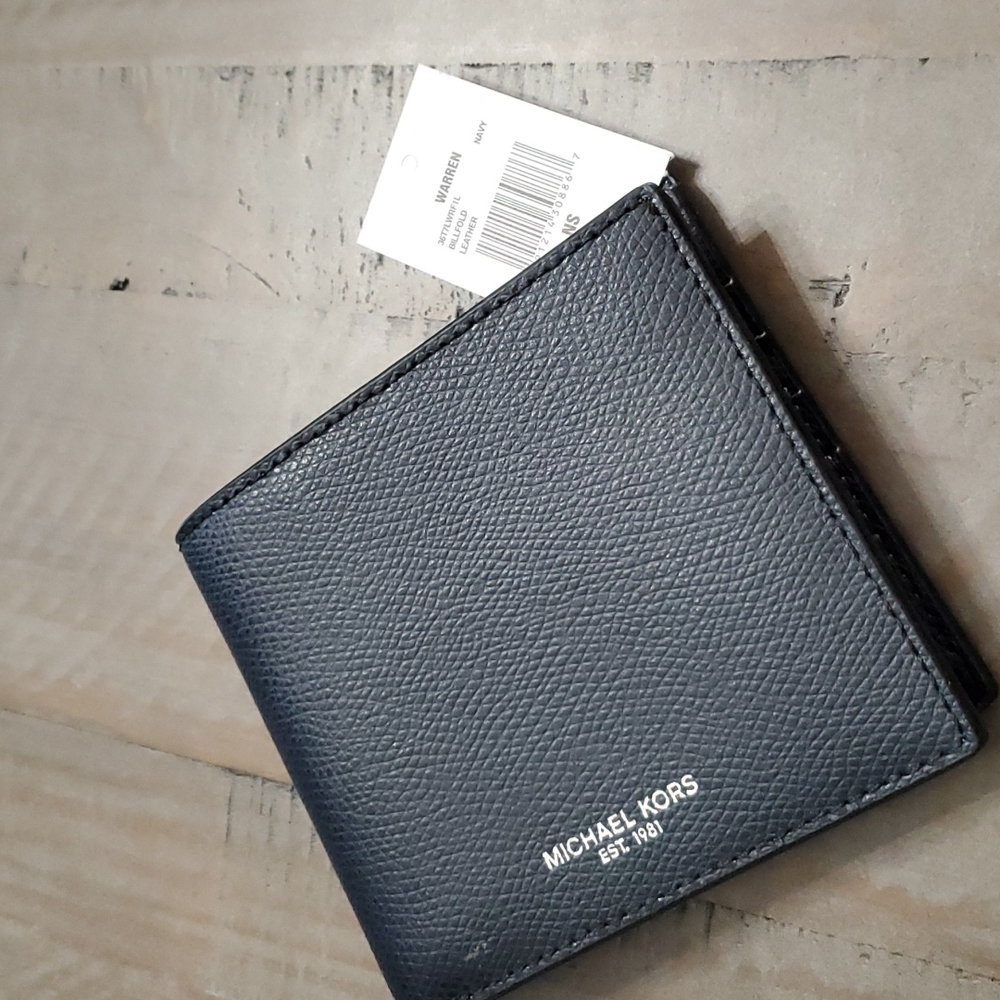 Nwt Michael Kors dark blue men's wallet - Picture 5 of 6